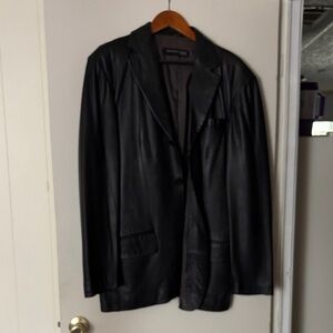 Kenneth Cole Classic Black Leather Jacket